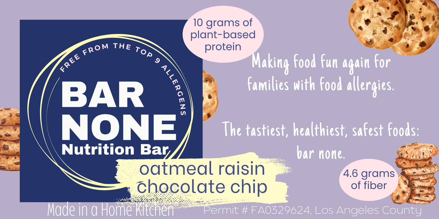 Oatmeal Raisin Chocolate Chip Protein Bar